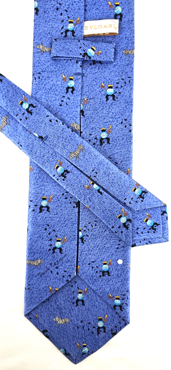 Bvlgari 7-Fold Tie Davide Pizzigoni Whimsical Hunter Italian