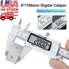 6" 150mm Digital Caliper Micrometer LCD Gauge Vernier Electronic Measuring Tool