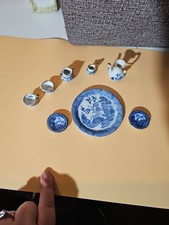 8 Piece Blue Willow Mineature Tea Set