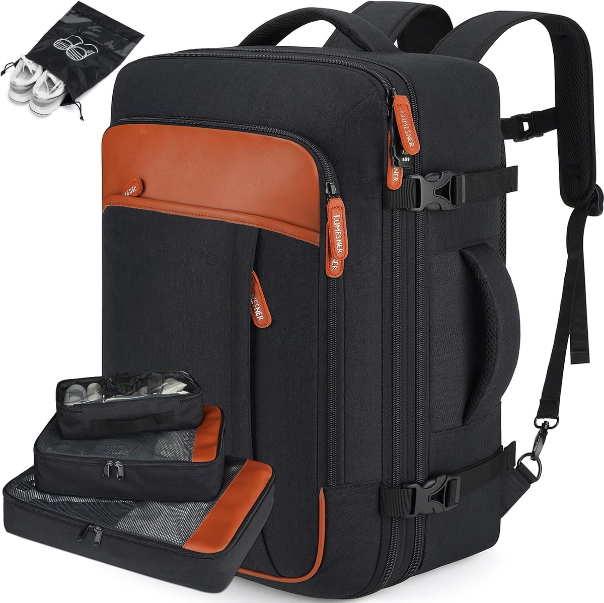 Carry on Travel Backpacks, Extra Large 40L Flight Approved Bag for Men & Women,E Carry on Travel Backpacks, Extra Large 40L Flight Approved Bag for Men & Women,E