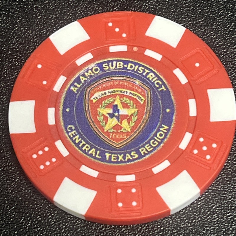 Texas DPS Central Texas  Region Alamo Sub District  The Alamo Poker Chip