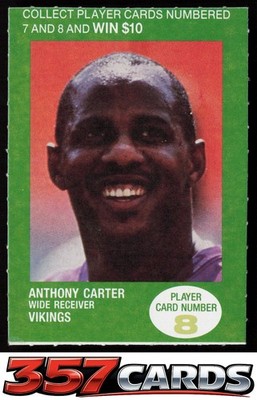 1990 British Petroleum BP Football Contest Rules Back Anthony Carter #8