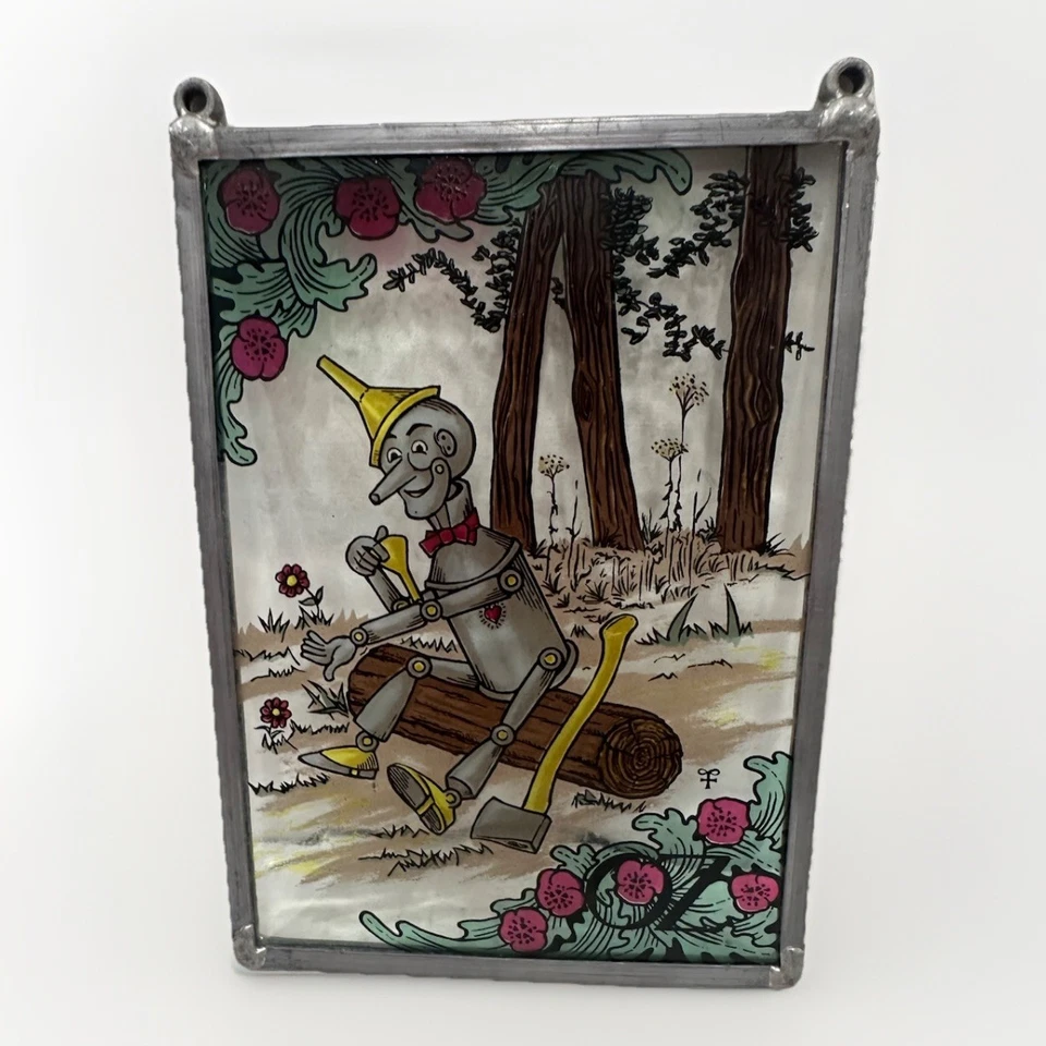 De colección RARO Juego de 3 Glassmasters El Mago de Oz Vidrieras Atrapasoles 5x7" Foto 3 de 4