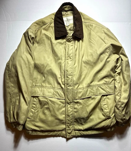 Norm Thompson Men's Beige Short Jacket Lined Zip Button Pockets XL Regular - product listing photo