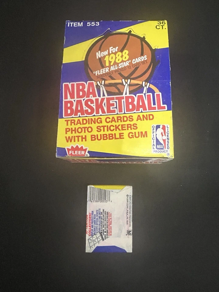1988-89 Fleer Basketball Sealed Wax (1) Pack From Box Pippen RC Michael Jordan - Image 3 of 4