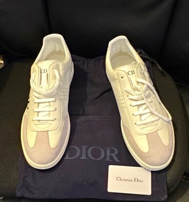 Dior B23 Men s Low Top Lace-Up Sneakers White/Gray Casual Athletic Shoe