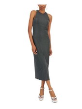 KIT + SKY Womens Midi Dress Black Tie Sleeveless Back Pullover Juniors S