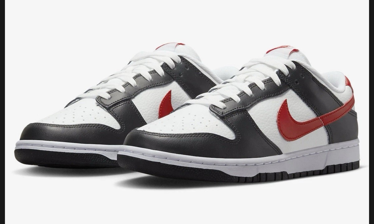 Nike Dunk Low Retro Red Swoosh Panda FB3354-001 Brand New | eBay