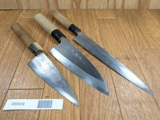 Japanese Chef's Kitchen Knife Set 3 Piece YANAGIBA DEBA from Japan BB909
