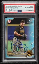 PSA/DNA 2022 Bowman Draft Sky Blue 84/499 Robby Snelling #BD-82 w5p