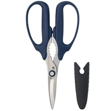 PLUS Scissors Fit Cut Curve All-Purpose Scissors Navy Can Cut Paper and Metal SC