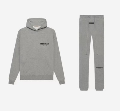 Essentials Fear Of God Dark Oatmeal SET Hoodie & Sweatpants Size Large  