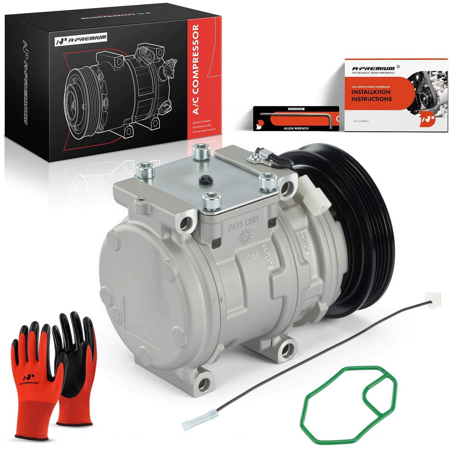 A-Premium A/C Compressor with Clutch for Honda Civic 1999-2000 Acura NSX Integra