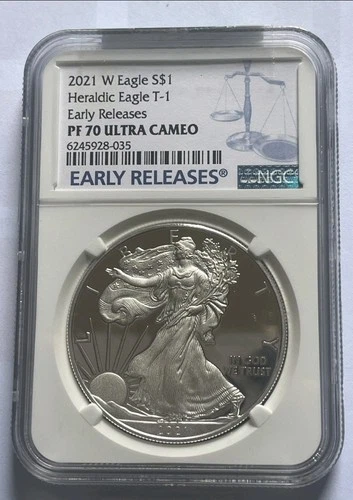 2021-W Heraldic Silver Eagle T-1, representative item