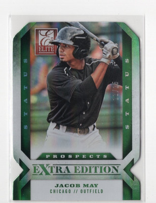 2013 Panini Elite Extra Edition Status Emerald Die-Cut SP/25 Jacob May #151 RC