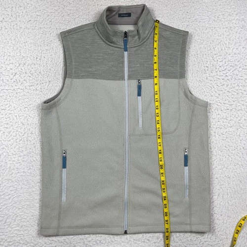Turtleson Vest Mens L Grey Performance Fleece Full Zip Gorpcore Golf Layering image 4