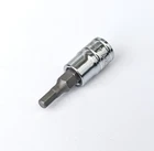 Lexivon 4mm hex allen socket driver 1/4" dr. drive polished CrV chrome tool H4