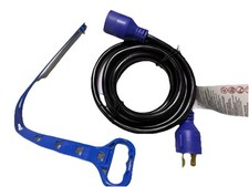 3 Prong 30 Amp 10 Foot Generator Extension Cord, NEMA L5-30P/L5-30R, 125/250V...