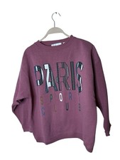 Vintage 90s Paris Sport Club SZ LARGE Purple Big Spellout Sweatshirt