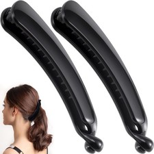 2pcs Banana Hair Clips for Women, Non-Slip Hair Claws with Double Combs, Vint...