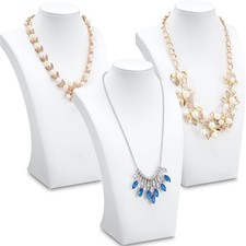 3 Pcs Velvet Jewelry Display Bust Necklace Display Stand Necklace Mannequin