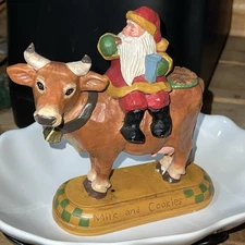 House of Hatten Santa's Kingdom Milk & Cookies 2000 Susan M Smith Faux Wood