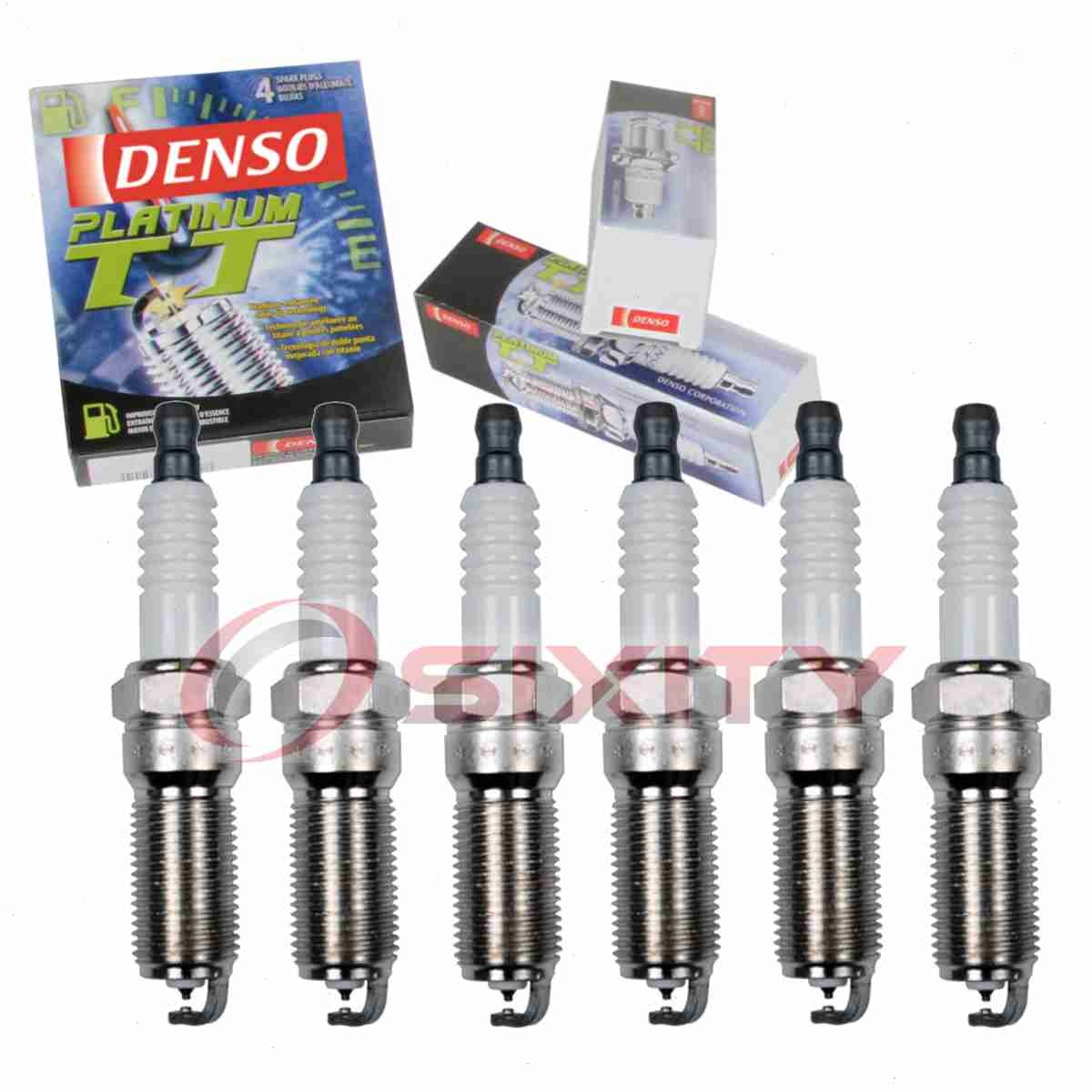 6 pc Denso Platinum TT Spark Plugs for 2007-2009 Pontiac G6 3.6L V6 Ignition oj