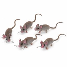 IMIKEYA 5pcs Realistic Fake Mouse Figurines Pranks Decor Mini Rats Ornaments Pla