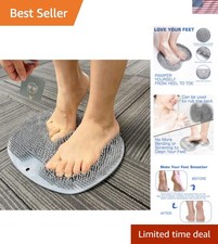 Shower Foot Scrubber Mat Back Washer Exfoliating Bath Wash Pad Wall Mounted S...