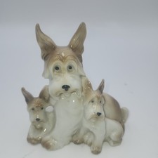 VINTAGE Germany SCOTTY DOG Terrier Mom  her PUPPIES FIGURINE
