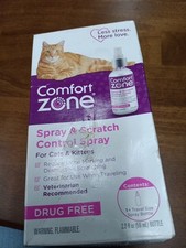 Comfort Zone Spray and Scratch Control Calming Spray for Cats 2oz NIB Free Ship
