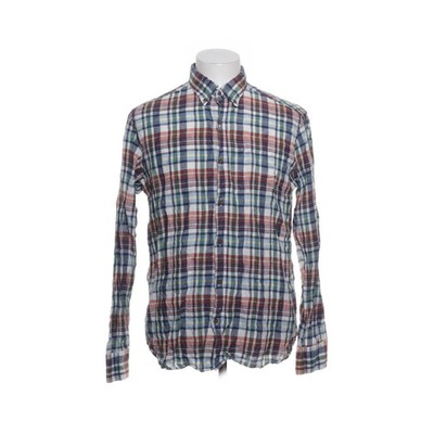 Massimo Dutti, Flanellhemd, Größe: L, Mehrfarbig, Leinen, Glencheck, Herren #j7B