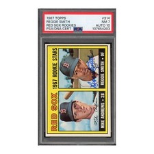 1967 Topps #314 Reggie Smith PSA 7 Auto 10 signed rc rookie autograph pop 4