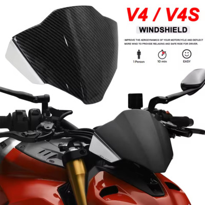 For Ducati Streetfighter V4 V4S 2021-2023 New Carbon fiber Windshield Windscreen
