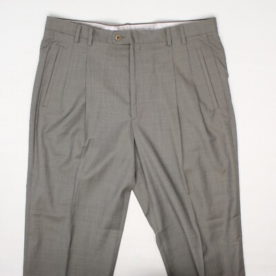 パンツ entre amis check wool slacks Zanella Andrew Mens Dress Pants 38x31 Gray Check Wool