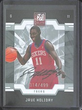 2009-10 Donruss Elite Rookie Autograph #176 Jrue Holiday No 314 of 499