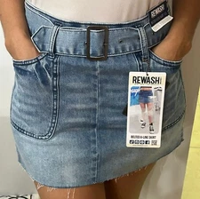 REWASH BELTED-A-LINE SKIRT VINTAGE REUNION NWT I HAVE 3 SIZE I-3-9