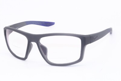 NEW NIKE BRAZEN FURY FJ2259 021 MATTE GREY NAVY AUTHENTIC EYEGLASSES 60-17