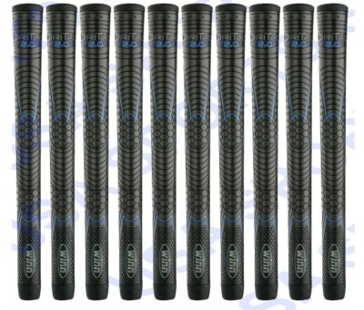 Set of 10- NEW Winn Dri-Tac 2.0 Black Midsize Grip 62DT-JBK DriTac