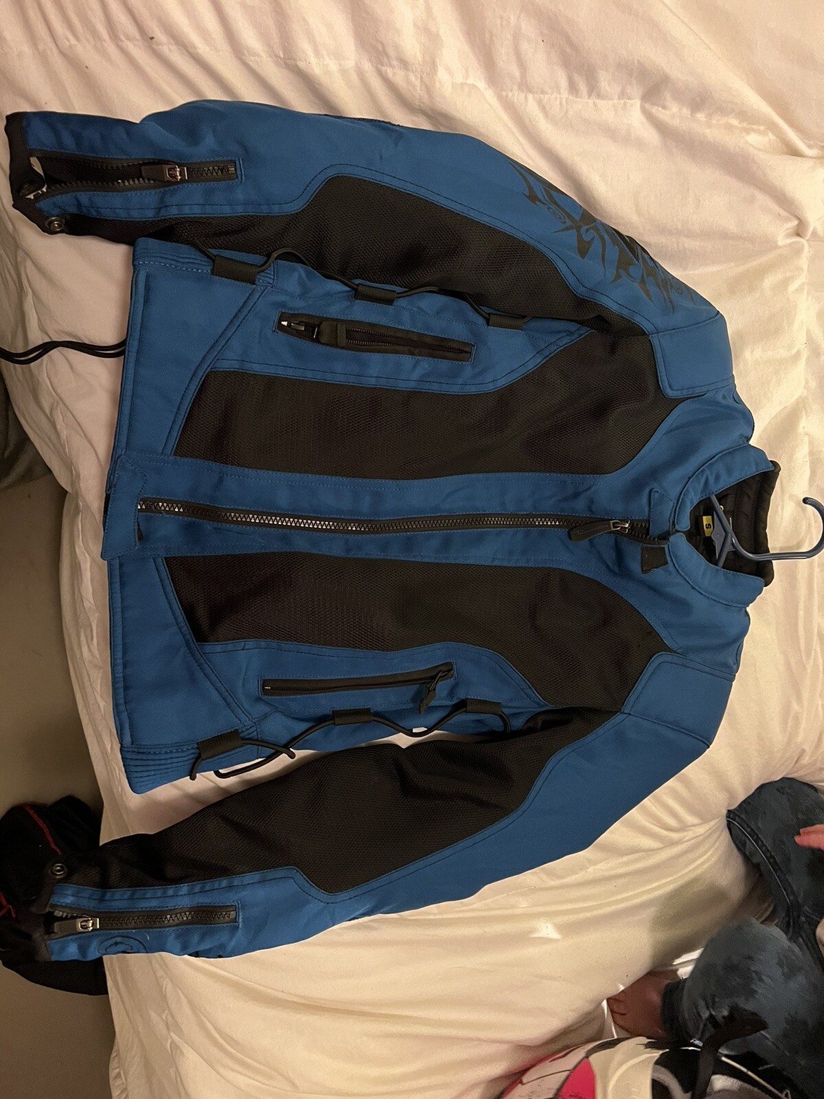 Scorpion Exo Get Stung Women's Blue Armored Motorcycle Riding Jacket sz