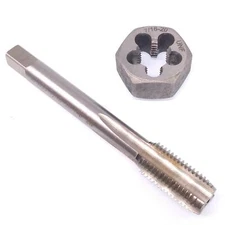 US Stock HSS 7/16-20 Tap & 7/16-20 Hexagon Die Thread Right Hand Set