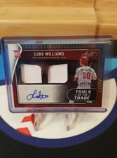 2022 Panini Absolute Baseball LUKE WILLIAMS RC Auto Dual Patch #/199- Phillies