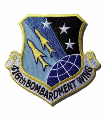 416th Bombardment Wing Patch    Plastic Backing/ Sew on, 4''