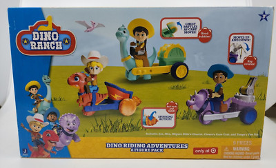 Brand New Dino Ranch Dino Riding Adventures Vehicle 3 Pack - 6 figure pack NIB