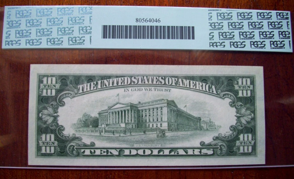 (FR.2022-G) 1974 $10 ERROR - MISALIGNED FACE PRINTING (PCGS  XF 45) - Image 2 of 2