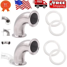 Versatile 90-Degree Tube Fittings 1.5" with Gaskets - Perfect for Brewery Use