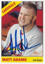 MATT ADAMS SIGNED AUTO'D 2015 TOPPS HERITAGE CARD #245 ST LOUIS CARDINALS