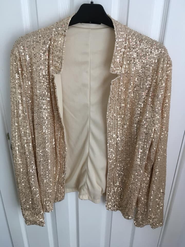 CHICME Top de Noche Mujer Brillo Dorado XL