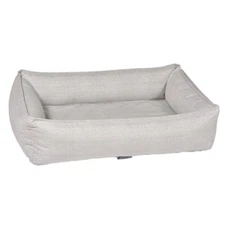 TAUPE HERRINGBONE Bowsers Urban Lounger Dog Bed – Durable Washable | Sizes S–XL