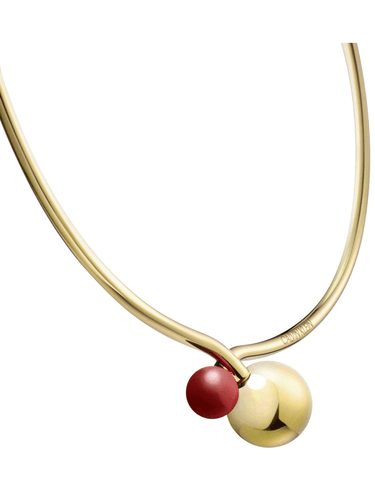 Collana Calvin Klein KJ9RJJ140200 Donna Gold Red Necklace Misura One Size Big... - Foto 2 di 2